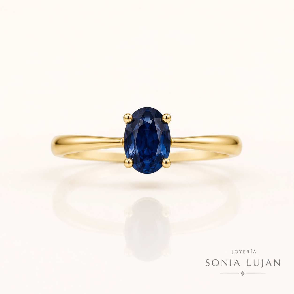 Safiro en oro 18k
