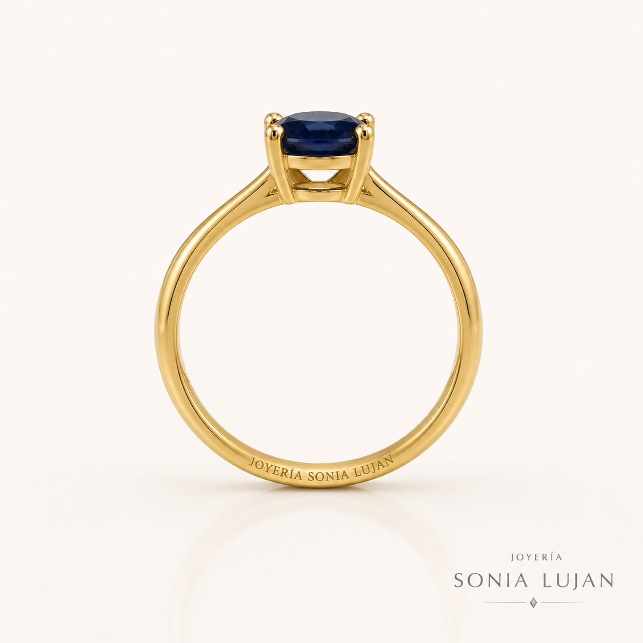 Safiro en oro 18k