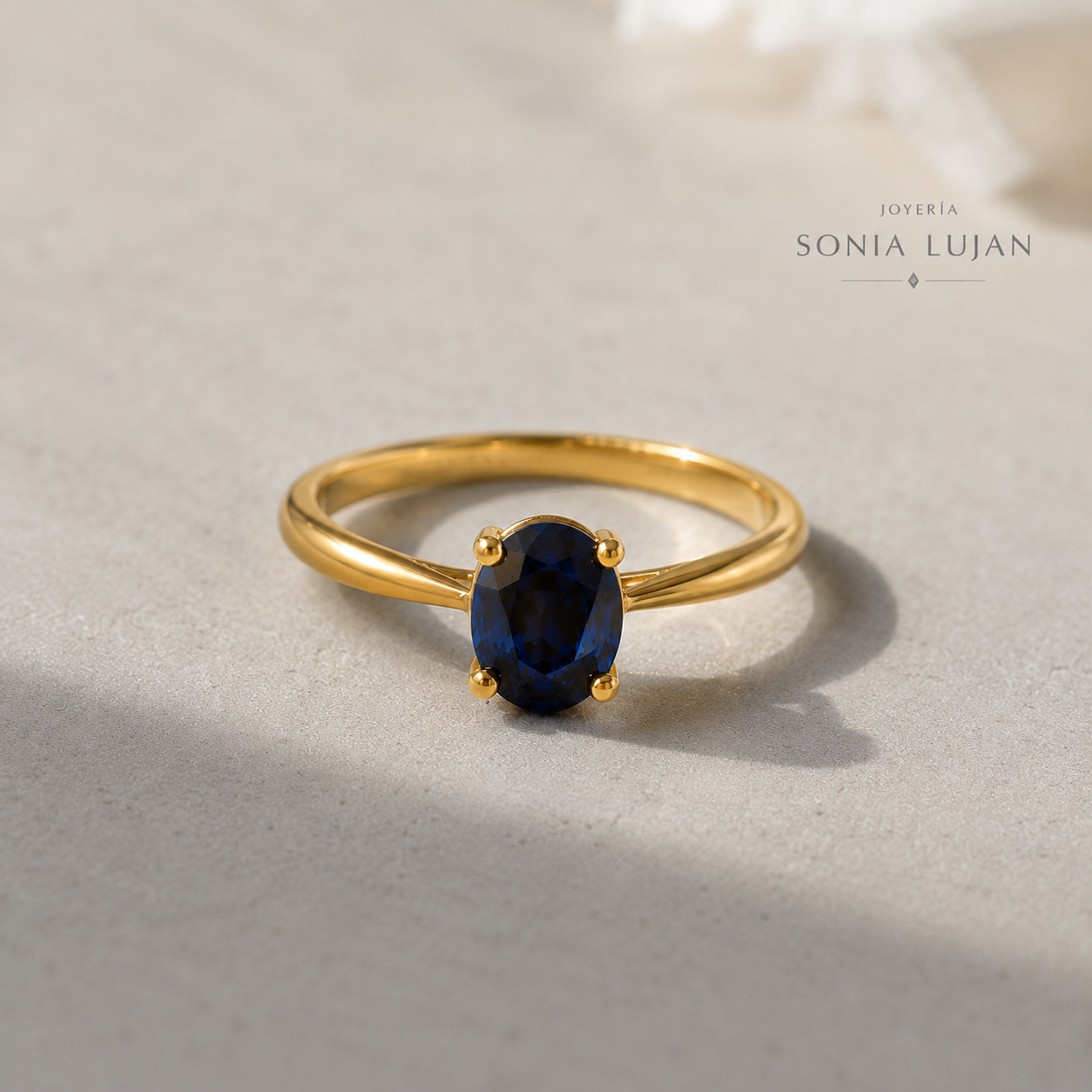 Safiro en oro 18k